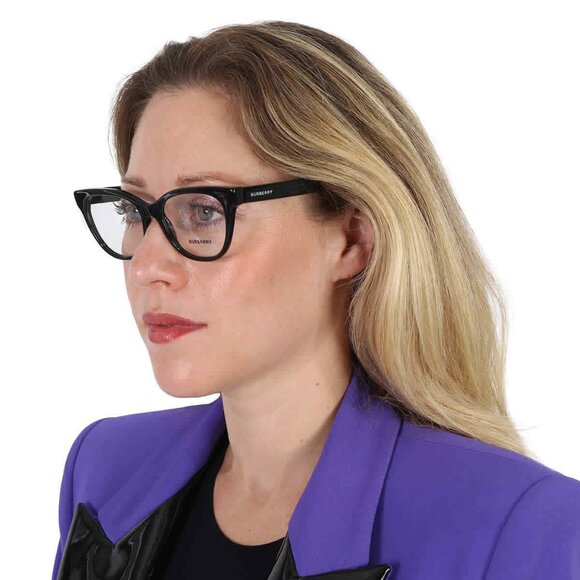 Burberry Cat Eye Black Ladies Eyeglasses Glasses
